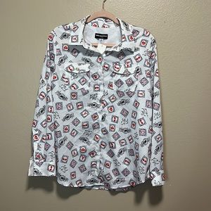 Karl Lagerfeld postage stamp shirt